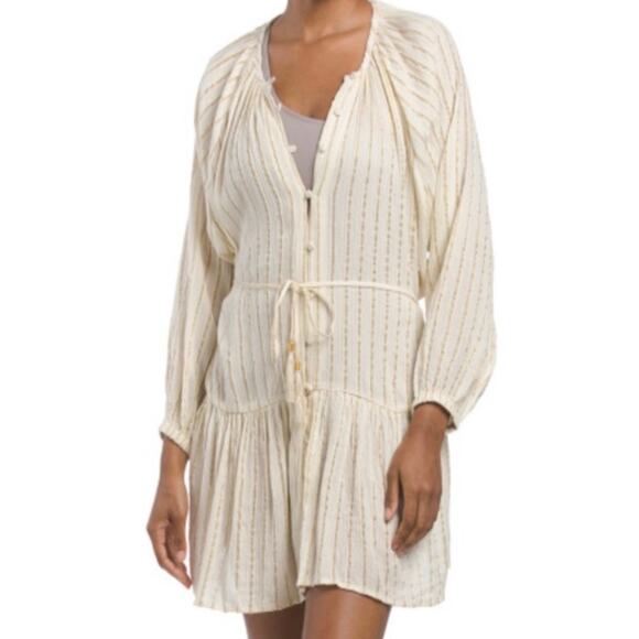L*SPACE VIDA MINI COVERUP DRESS APRICOT GOLD SIZE SM - Picture 1 of 3